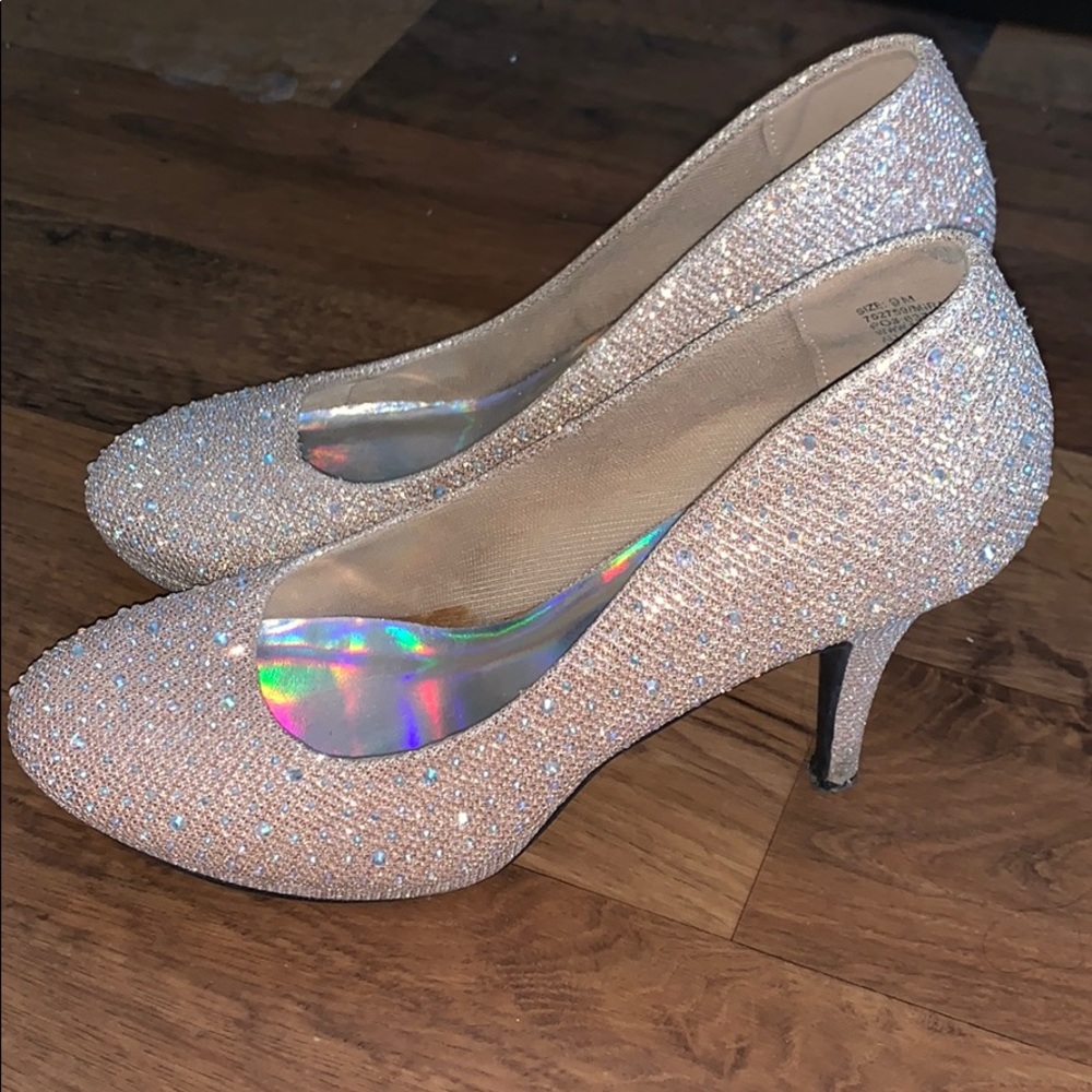 Silver Slipper High Heels